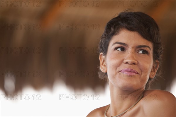 Smiling Hispanic woman