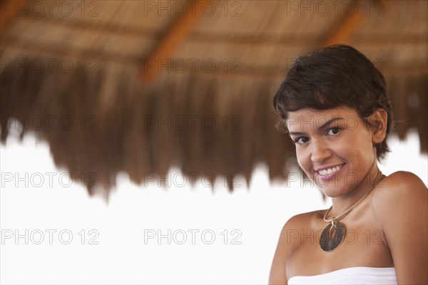 Smiling Hispanic woman