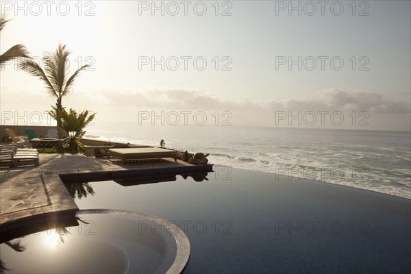 Infinity pool near ocean