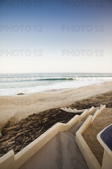 Staircase down to beach and ocean