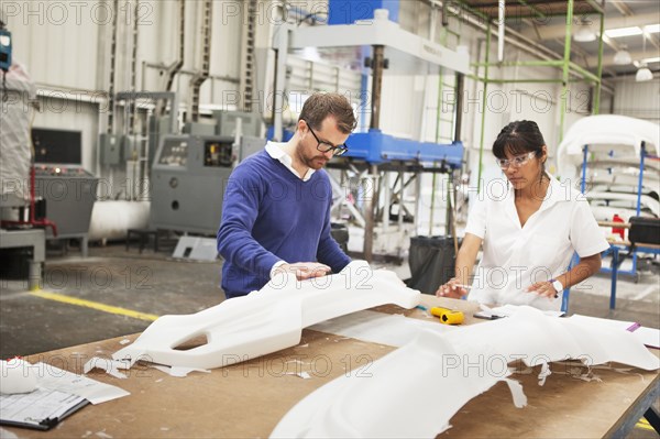 People working in manufacturing plant