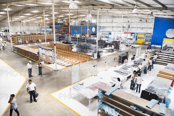 Overhead view of manufacturing plant