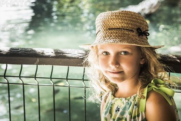 Caucasian girl smiling outdoors