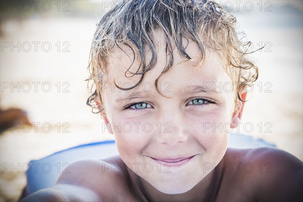 Caucasian boy smiling