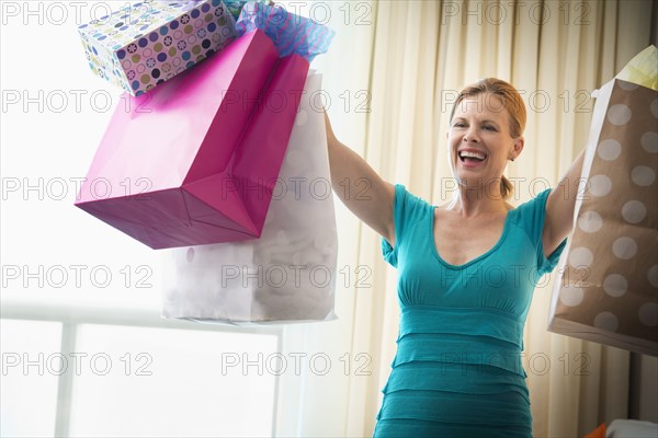 Woman holding shopping bags