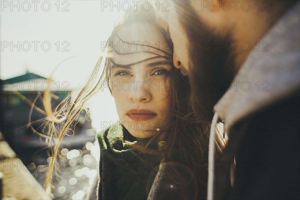 Portrait of Caucasian couple outdoors