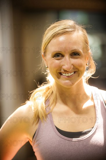 Portrait of smiling Caucasian woman