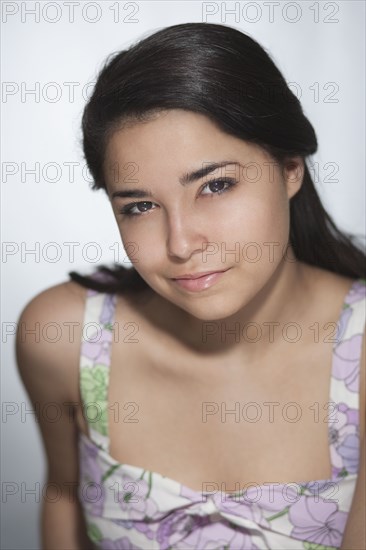 Smiling Hispanic woman