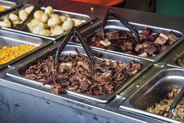 Tongs at food buffet