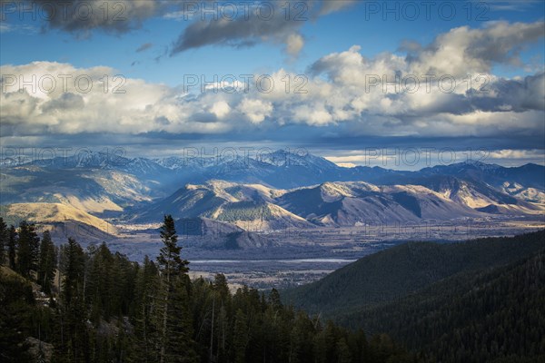 Scenic view of mountains at Wilson Pass