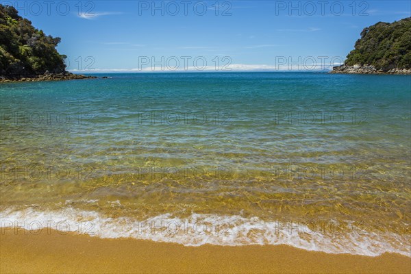 Ocean waves on remote beach