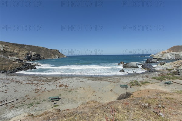 Ocean waves at beach cove