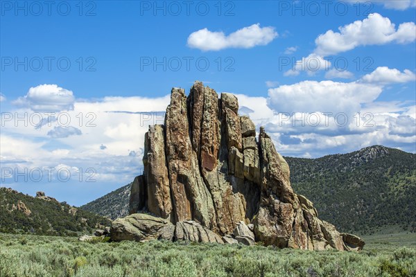 Rock formation near mountain