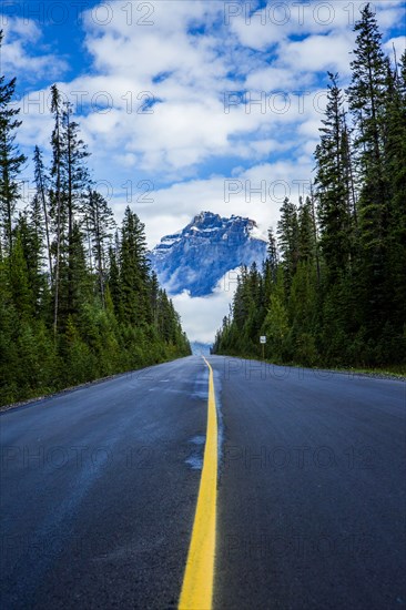 Road in mountain valley