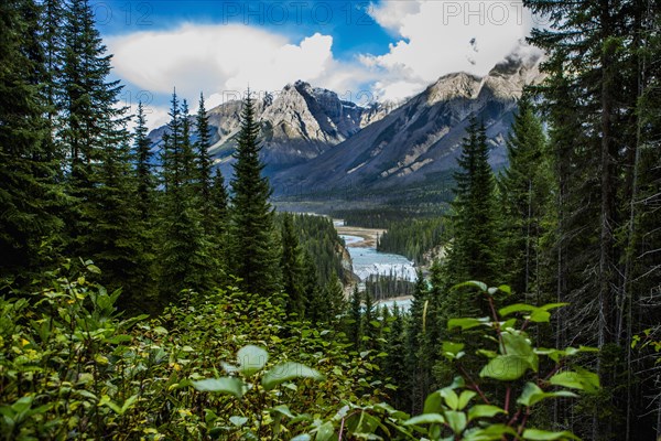 River winding in mountain valley