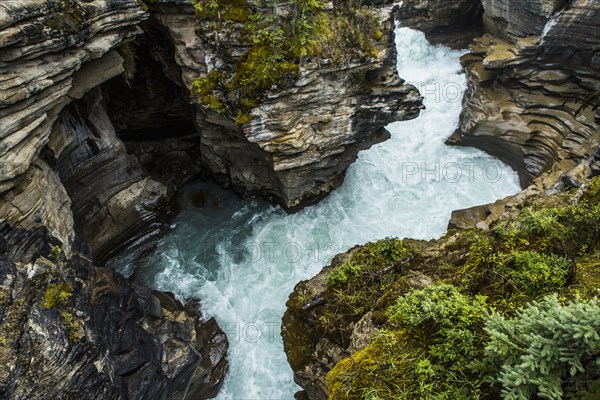 River rapids winding through rocks