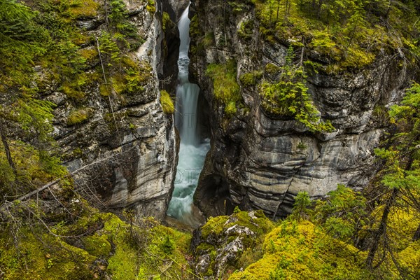 Aerial view of waterfall