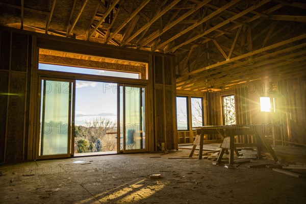 House with scenic view under construction