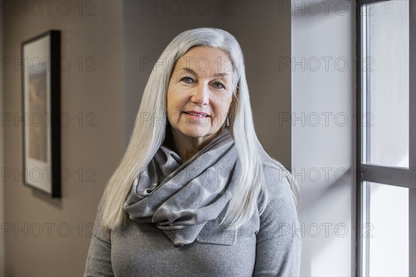 Portrait of smiling older Caucasian woman