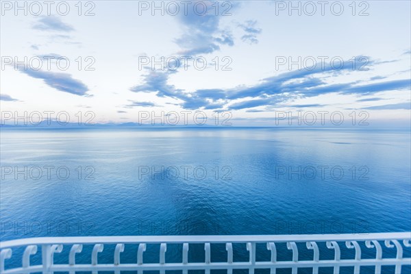 Scenic view at waterfront balcony