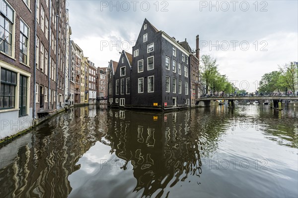 Reflection of buildings in urban canal