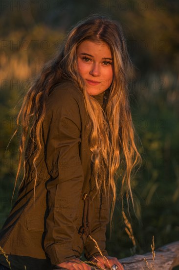 Portrait of serious Caucasian teenage girl