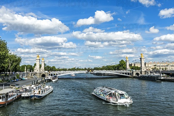 Boats on urban river