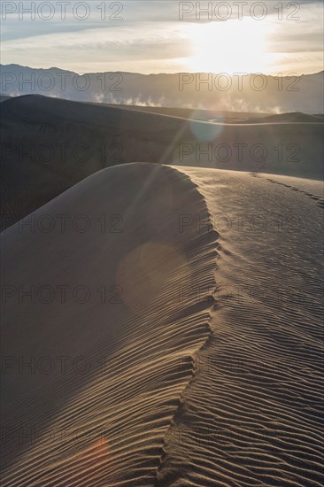 Sunset on sand dunes