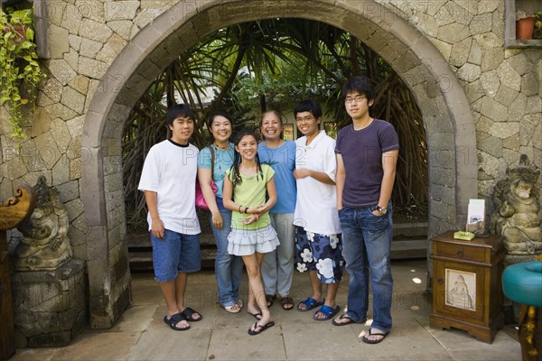 Multi-generational Asian family portrait