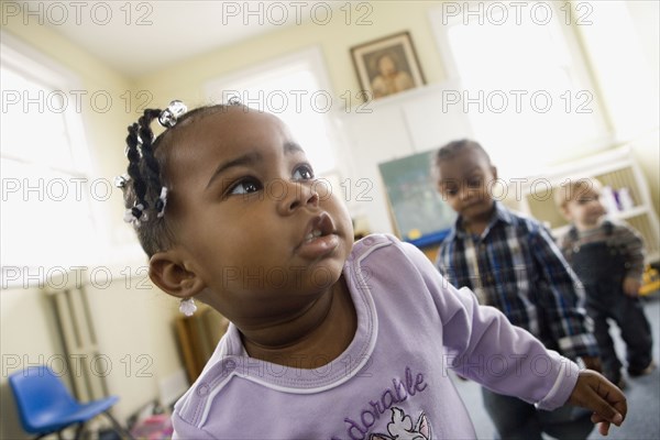 African children playing in day care center