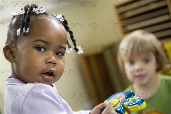 Children playing with toys