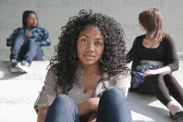 Smiling Black teenage girl