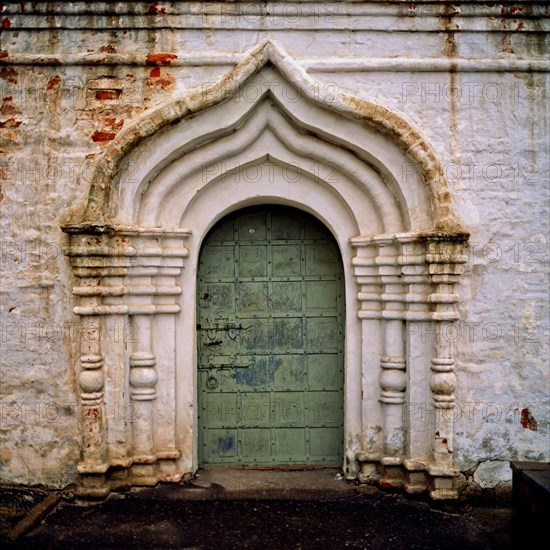 Arched doorway of Russian cathedral