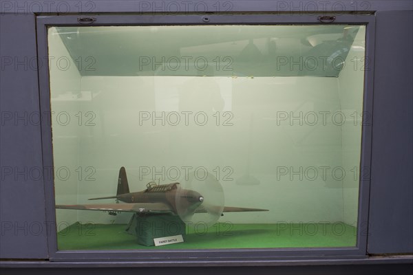 Airplane in museum diorama display