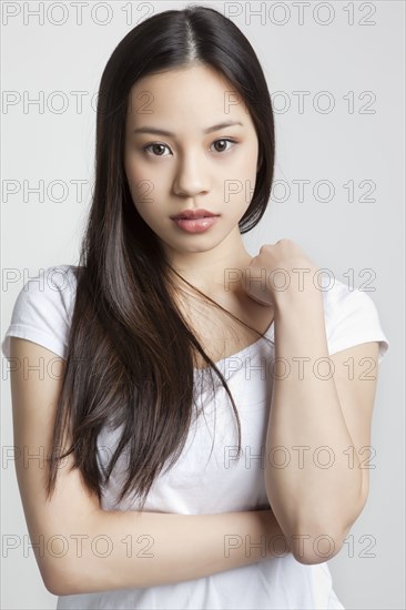 Serious Chinese woman