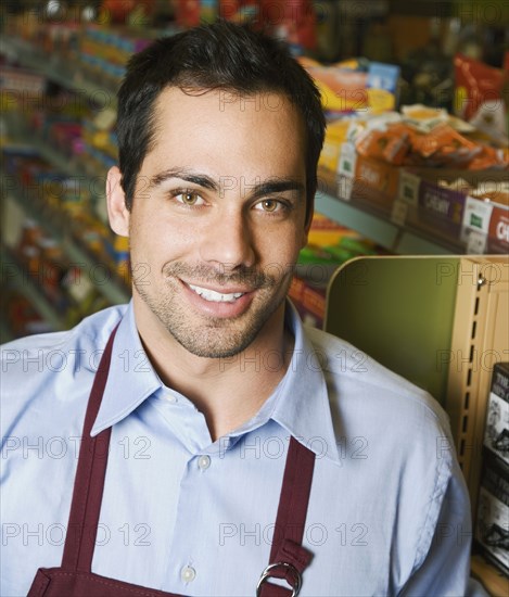 Pacific Islander clerk in health food store