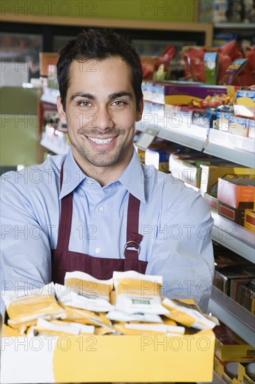 Pacific Islander clerk in health food store