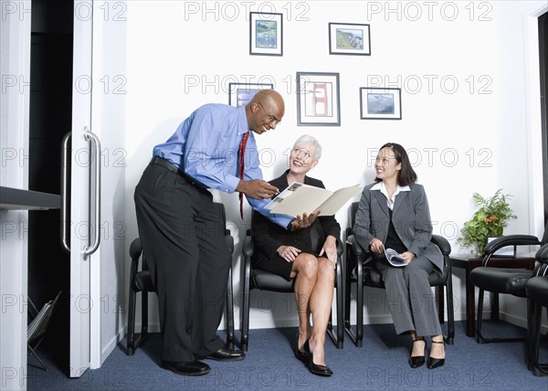 Business people talking in office