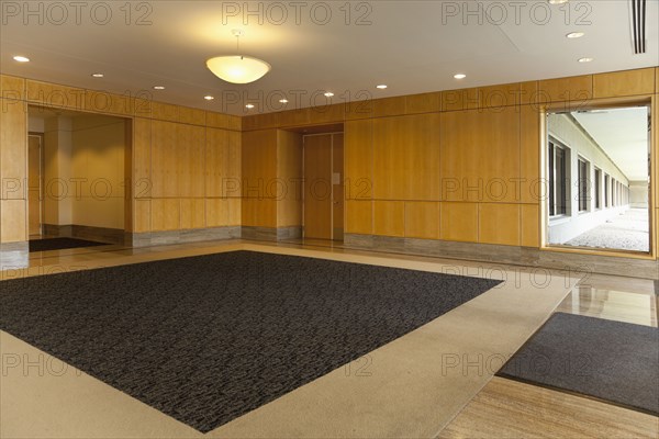 Empty lobby area in office building