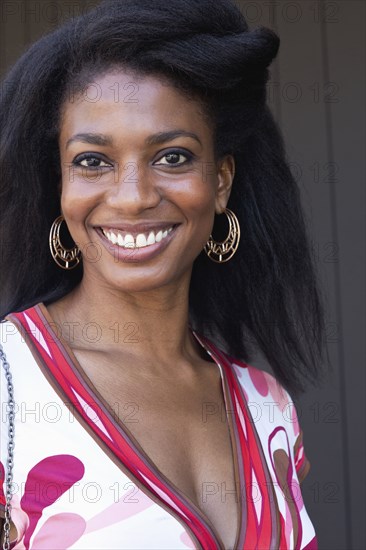 African American woman smiling