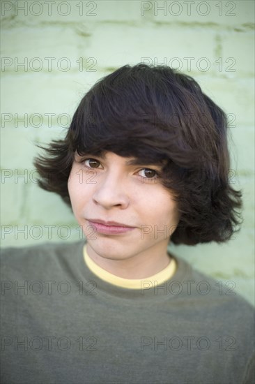 Close up of Hispanic boy smiling