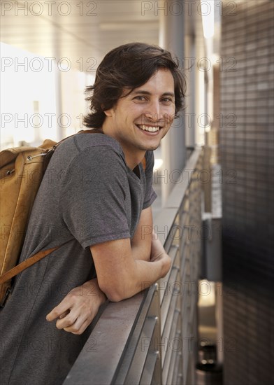 Portrait of smiling college student