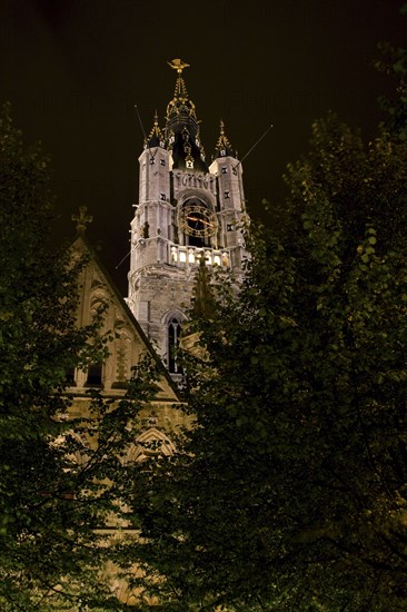 Clock tower on cathedral