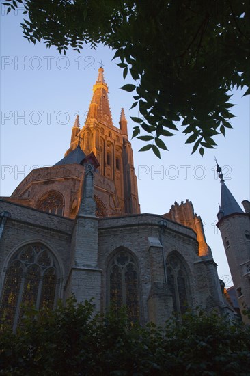 Spire and bell tower of cathedral