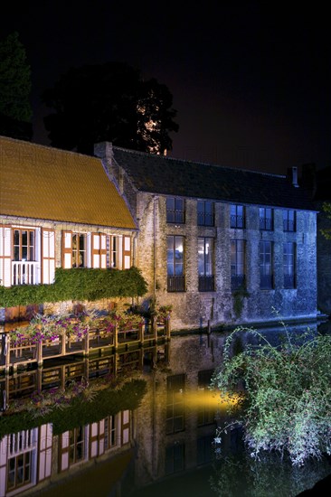 Quaint buildings along canal