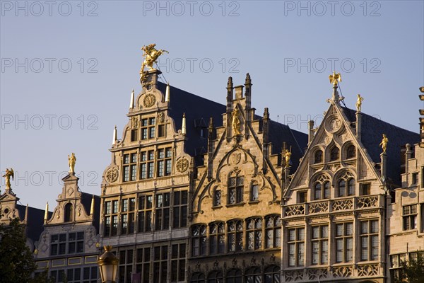 Ornate buildings against blue sky