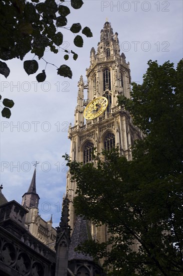 Ornate clock tower of cathedral