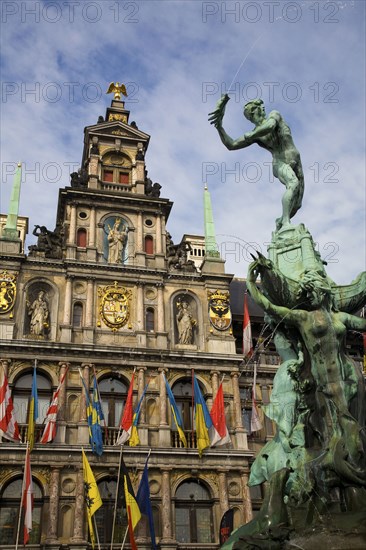 Ornate building and statue