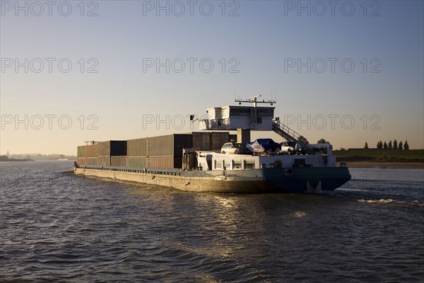 Freight containers on barge