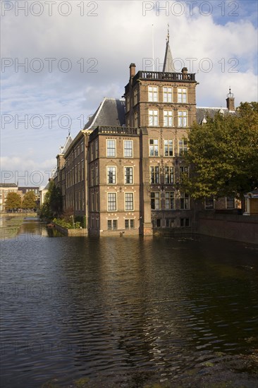 Dutch building on pond